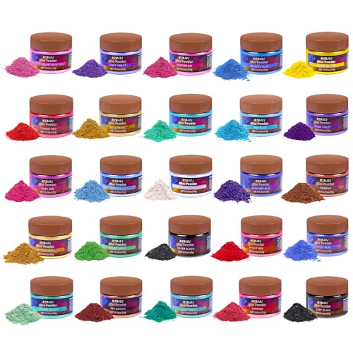 MTBJZJ Mica Powder for Resin, 25 Colors - 20g/Bottle of Epoxy Res...