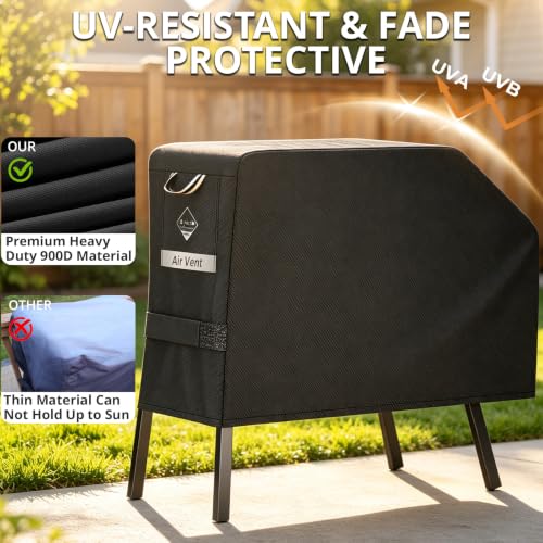 Image of PasWith Griddle Cover for Blackstone 22 inch with Hood & Stand[Upgraded-Encrypted 900D Fabric] Waterproof UV & Fade Resistant Griddle Cover for Blackstone 17 and 22 inch Grill with Straps & Air Vents