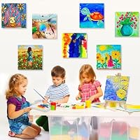 10PCS Mini Canvases for Painting – 5 x 5 in Bulk Small Square Stretched Canvases, 2/5 in Thick Blank Canvas for Students, Art Supplies, School & Home Crafts — image 7