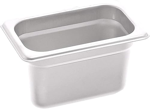 Vista 23 de Tiger Chef Bandeja de mesa de vapor antiatascos de acero inoxidable de calibre 22 de 6 pulgadas 1/2 con tapa