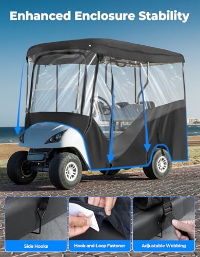 KEMIMOTO 4 Passenger Golf Cart Enclosure