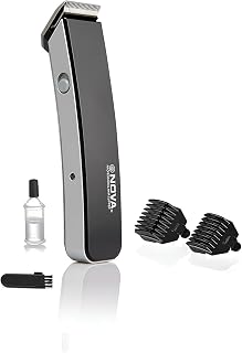 NOVA Professional Precision Beard & Hair Trimmer | Adjustable Length, Cordless, Rechargeable, High-Performance Blades for Men