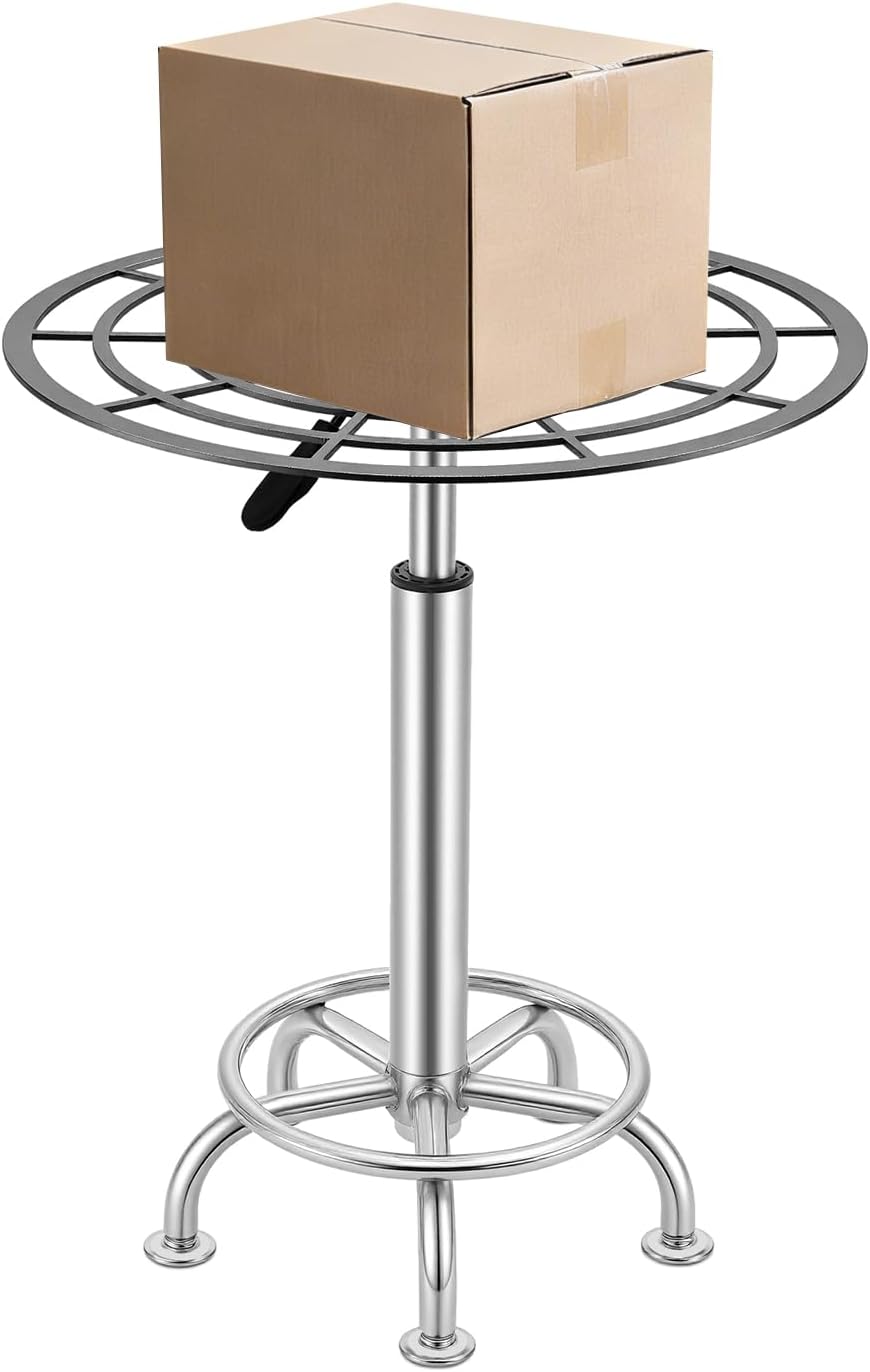 Adjustable Spray Paint Rack 360° Rotating Turntable with Weighted Base, 60-80cm Height Stable Painting Stand for Furniture, Artwork, Crafts, Max Load 176lbs, Stainless Steel Construction