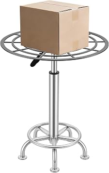 360 Rotary Spray Paint Rack, Adjustable Height Rotating Paint Rack 176 Lbs Load Capacity Lifting Spray Painting Table Silver