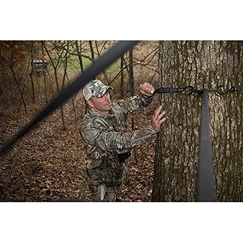 Hawk Big Denali 18 Ft Durable Steel 2 Man Hunting Game Deer Ladder Tree Stand With Safe Tread Steps, Kick Out Footrests, & Meshcomfort Seats (2 Pack) #TOP4
