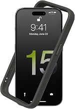 Bumper Case Compatible with [iPhone 15 Pro Max] | CrashGuard - Shock Absorbent Slim Design Protective Cover 3.5M / 11ft Drop Protection - Graphite