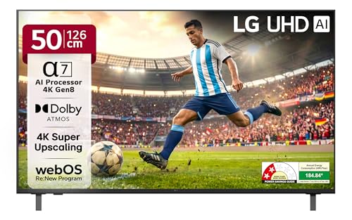 Image of LG 126 cm (50 inches) UA82 AI Series 4K Ultra HD (3840 x 2160) Smart webOS LED TV 50UA82006LA