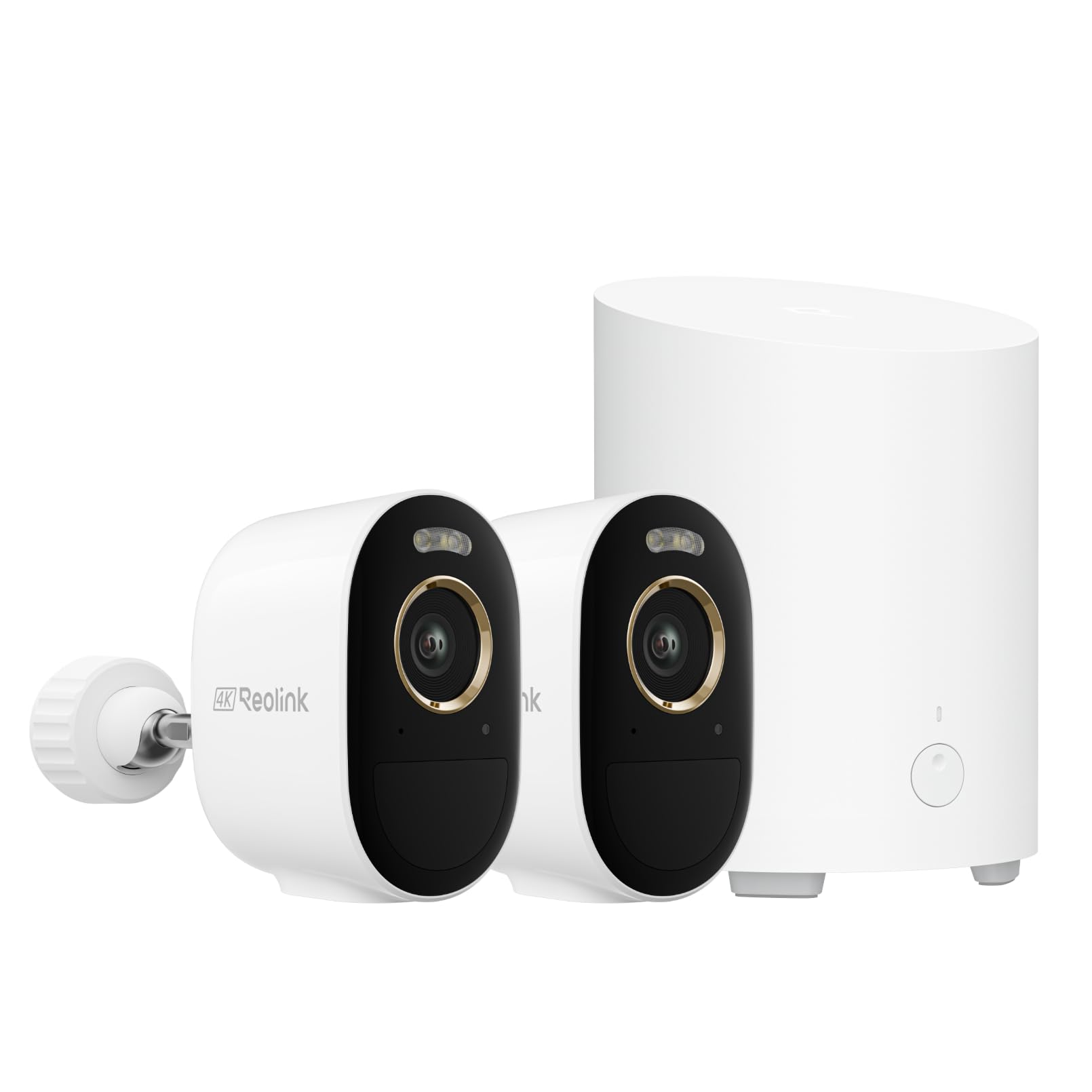 Reolink 4K Kit Camera Exterieur Solaire, Détection IA, Home Hub Mini