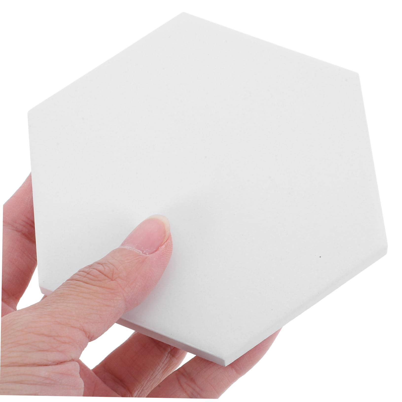 STOBAZA 10juego Posavasos de Cerámica Hexagonales para Sublimación Color Neutro Mate Antideslizantes y Absorbentes para Protección de Superficies