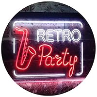Amazon | Retro Party Music Room Dual Color LED看板 ネオン