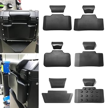 Motorcycle Backrest Pad Kits Motorcycle Passenger Backrest Back Pad Universal Self-adhesive Shockproof Moto Rear Case Box Luggage Cushion