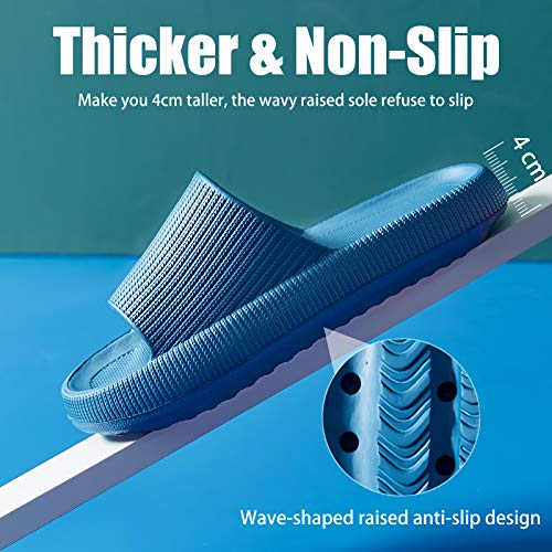 Image of rosyclo Cloud Slippers for Women and Men, Pillow House Slippers Shower Shoes Indoor Slides Bathroom Sandals, Ultimate Comfort, Lightweight, Thick Sole, Non-Slip, Easy to Clean