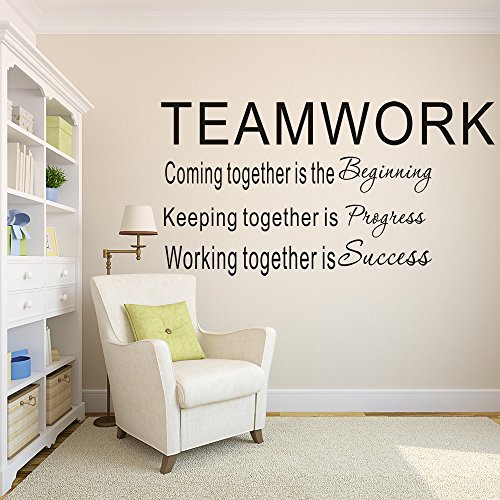 LUCKKYY Large Teamwork Motivation Inspirationa Creativity Office Wall Art Decals Quotes for Office Wall Office Family Office Inspirational Wall Decals Wall Sticker(Large-Teamwork) - Thumbnail 5