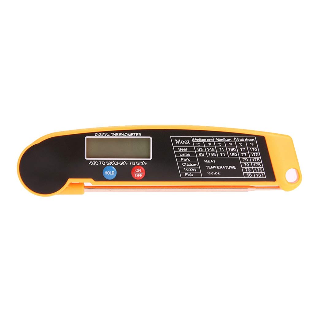 JFDBGU Termómetro de Cocina Carne Digital Cocina Probe de Alimentos Plegable Termómetro de Cocina(3-Pack)