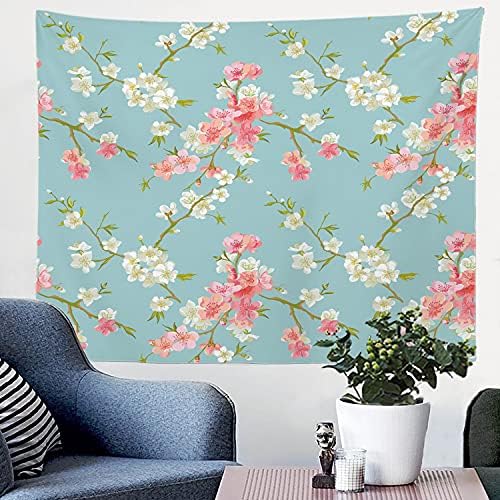 Batmerry Floral Tapestry, French Vintage Retro Flowers Pattern Wall Art Hanging Tapestry Decoration for Bedroom Living Room(51.2X59.1 Inches)
