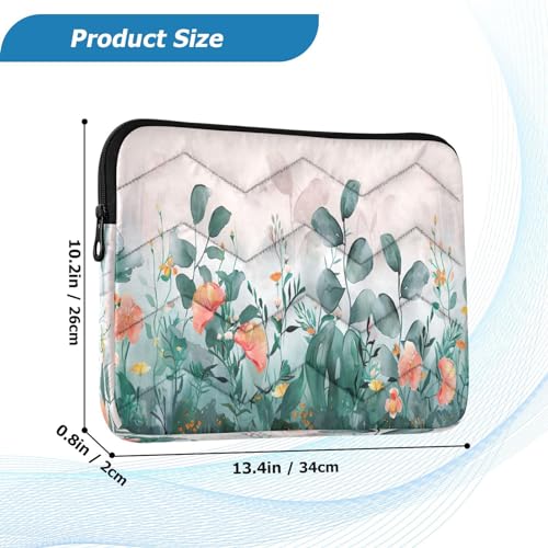 Funda para portátil 13-14 pulgadas impermeable con diseño floral miniatura 3