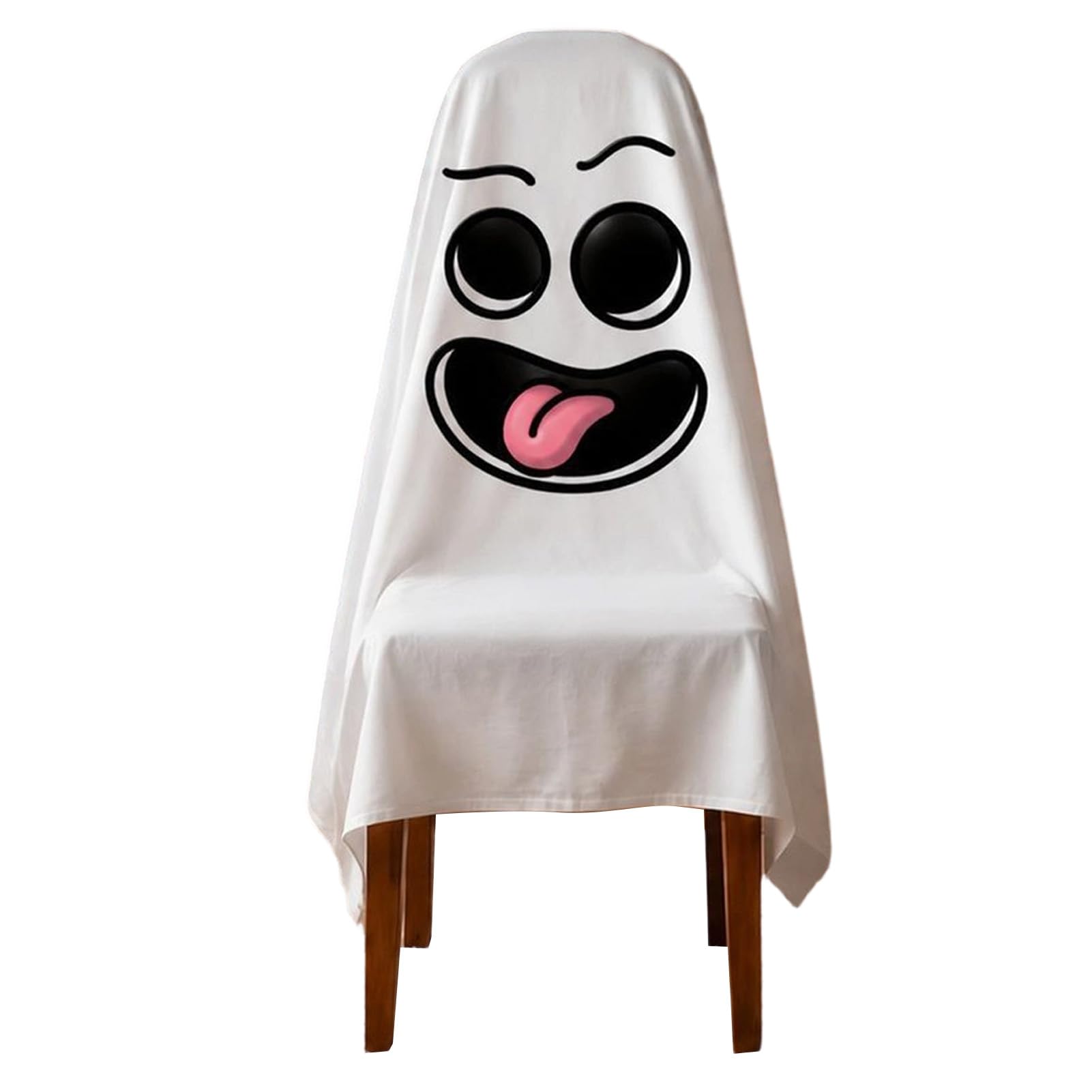 Virelynx Halloween Ghost Chair Cover, Spooky Dining Seat Protector