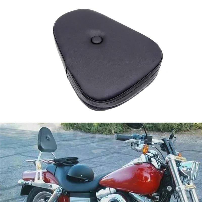 Moto siège dossier coussin en PU synthétique noir pour custom