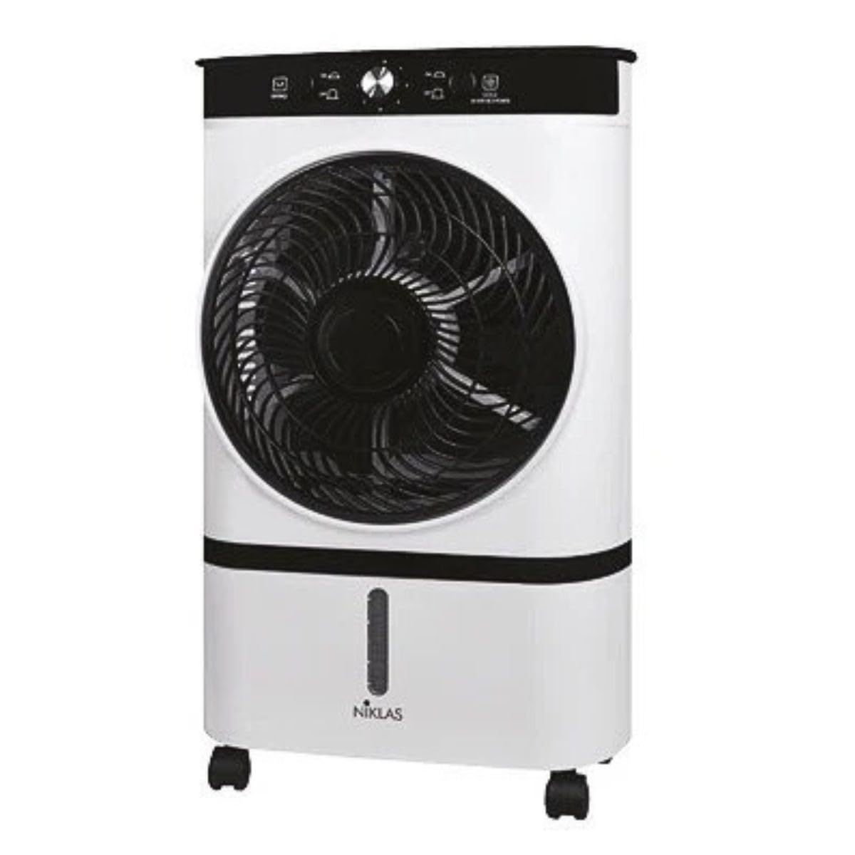 Ventilatore evaporativo oscillante raffrescatore a 3 velocità con ruote Icespace NIKLAS
