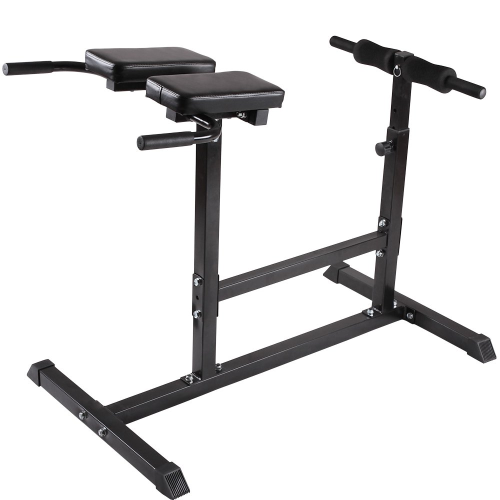 Appareil de Musculation du Dos et des Abdominaux Hyper Extension - Cales Rembourrées pour les Jambes - Pliable & Réglable - Banc Sit Up, Machine de Dos et les Fessiers