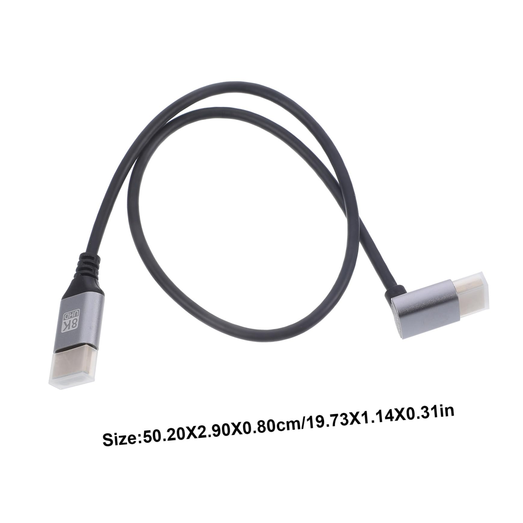 SEWACC 0.5m Male to Male Video Cable Angled Connector for Computer Projector High-Speed Slim Design for Tight Spaces Connection