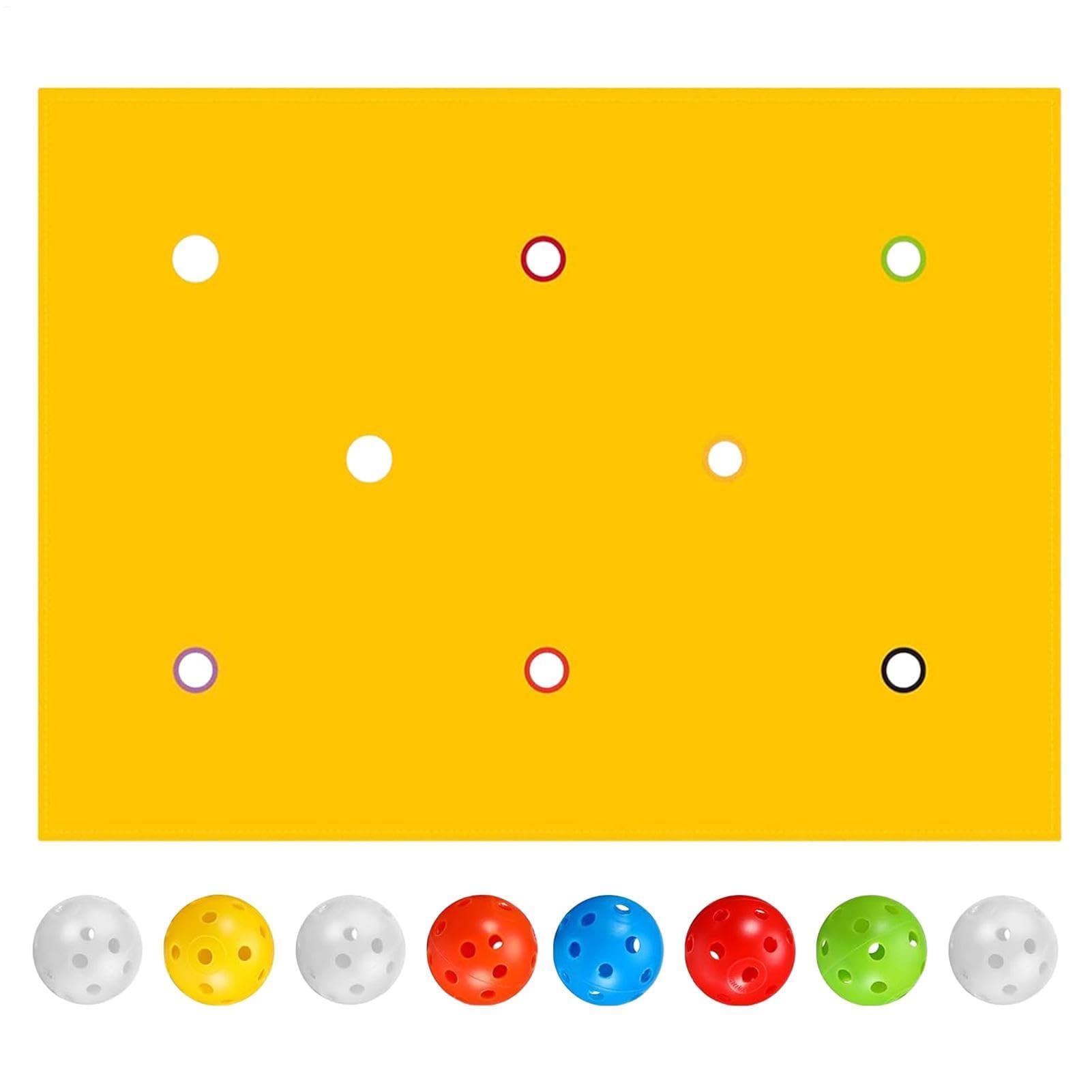 Giochi di Team Building - Asciugamano con fori e 8 palline, giochi di gruppo, per riunioni di famiglia, feste, spiaggia, cortile, all'aperto, scuola, casa