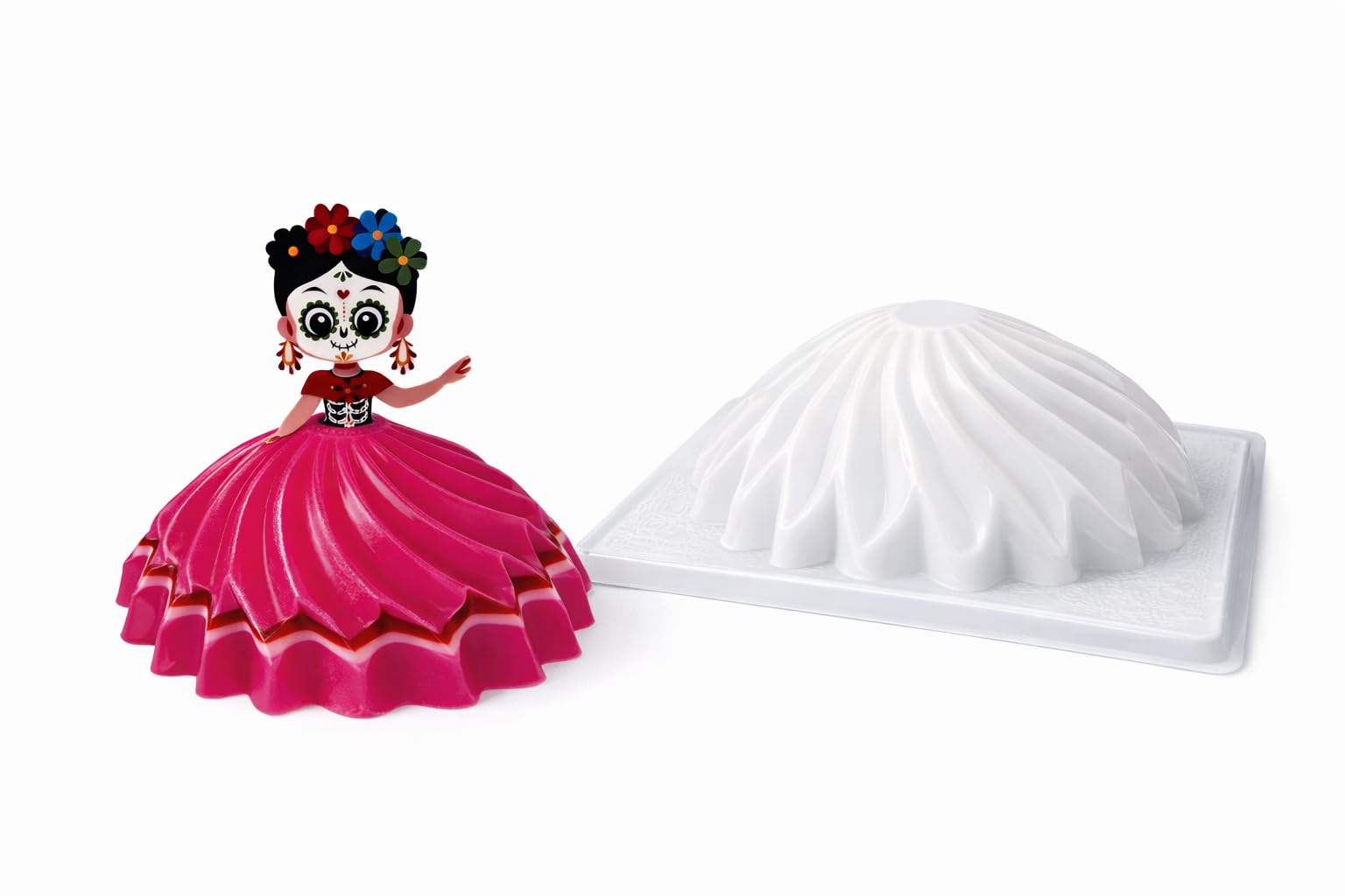 princess dress jello mold Princess Skirt Jello Mold/Molde de Gelatina Falda de Princesa 3.5 Liter Capacity Plastic Gelatin Mold for Parties & Events 11.8 Diameter, 3.75 Tall