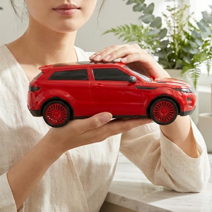 Image of Trenzo Big Size Toy Car for Kids | Friction Powered Push & Go Toy SUV Vehicle | Durable Non-Toxic Toys | Smooth Rolling Action Cars for Boys & Girls Age 3+ (Red)