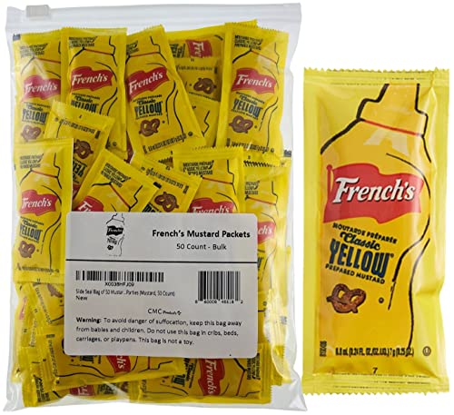 Salt, Pepper, Ketchup, & Mustard Packets - 1,200 Njoy Salt, 800 Njoy Pepper, 50 Heinz Ketchup, & 50 French's Mustard Packets Wtih Cmc Products Chip Clips #TOP2