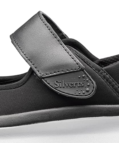 Silvert's Adaptive Clothing & Footwear Women’s Extra Wide Mary Jane Walking Shoes with Easy Touch 5