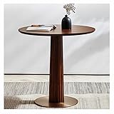 PGPOMEPCPY 60/70/80/90 cm Mid-Century-Küchentisch Aus Holz, Metallsockel-Esstische, Möbel for Esszimmer, Modernes Wohnzimmer, Restaurant(80cm)