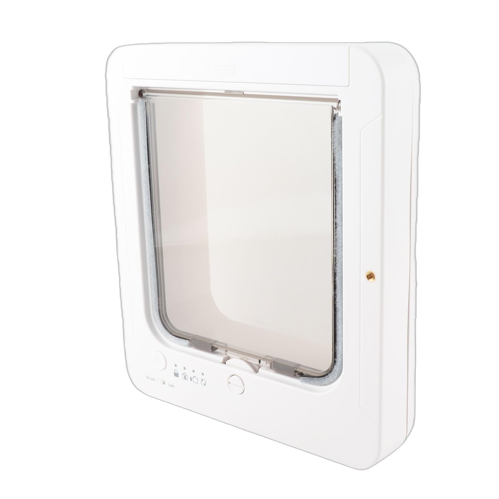 Chrees Collar de reconocimiento automático para puerta de gato, 2 vías, fácil de usar, puerta para mascotas para el hogar, plástico, 26 x 29 cm