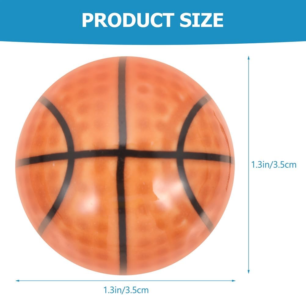 Garneck 12 pcs Basketball Shape Cabinet Knobs Matte Finish Pulls for Furniture and Wardrobe Sports Theme Hardware for Kids Rooms and Home Decor