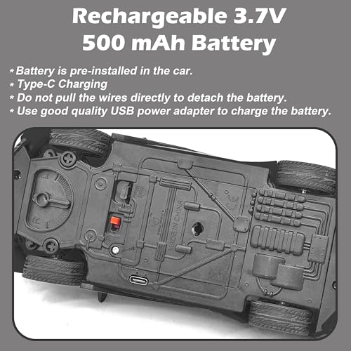 Image of VGRASSP Speedy Racing Remote Control Car Toy for Kids - Battery Operated Rechargeable RC Sports Car with 3D Lights - Indoor and Outdoor Play Gift - Color As Per Stock