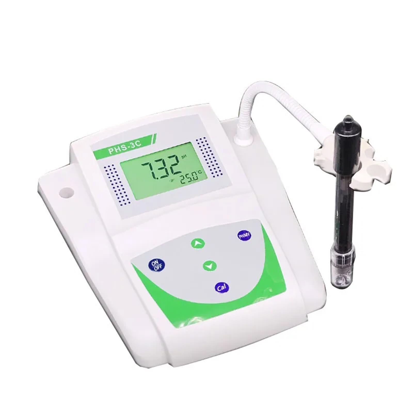 pH-Messgerät, 3-in-1 Digitaler Wassertester für pH- und mV-Messung, Genauigkeit 0,01 pH, Temperaturkompensiert, Empfindliches Analysegerät