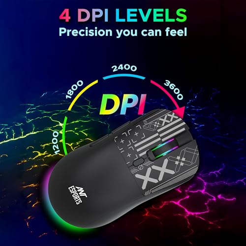 Image of Ant Esports Thunder20 Wired Mechanical Gaming Keyboard and Mouse Combo | TKL Keyboard Rainbow Backlight 26Anti-Ghosting Keys, 6-Button 3600DPI Mouse | USB | PC /Laptop Compatible Red Switch Black