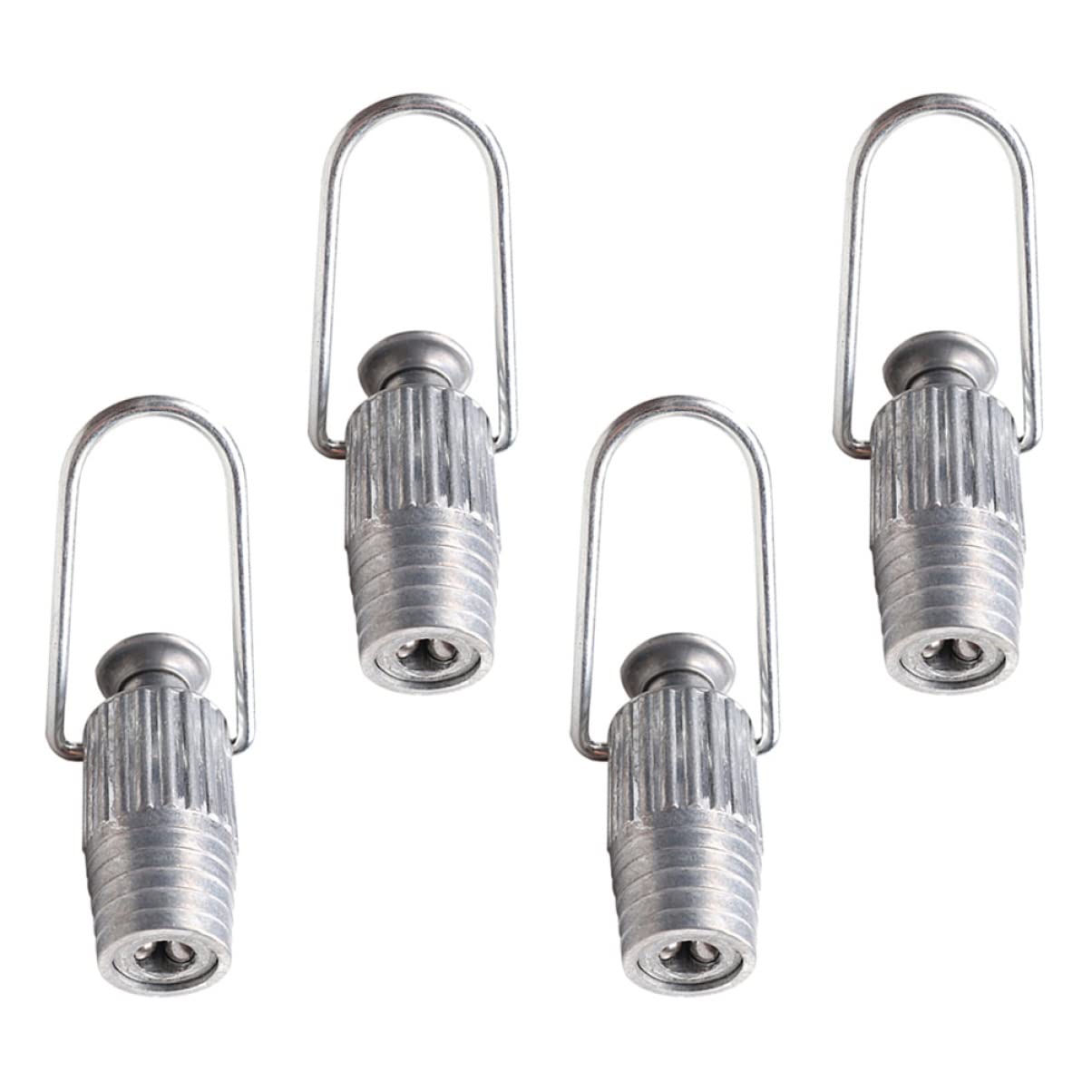 DOITOOL Wäscheleinenspanner Schnurspanner aus Aluminium 4 Stück mit Elastischer Regulierung Leichter Metall Befestigungssystem für Haushaltsartikel und Wäscheleine