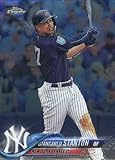 2018 Topps Chrome #186 Giancarlo Stanton New York Yankees Baseball Card - GOTBASEBALLCARDS