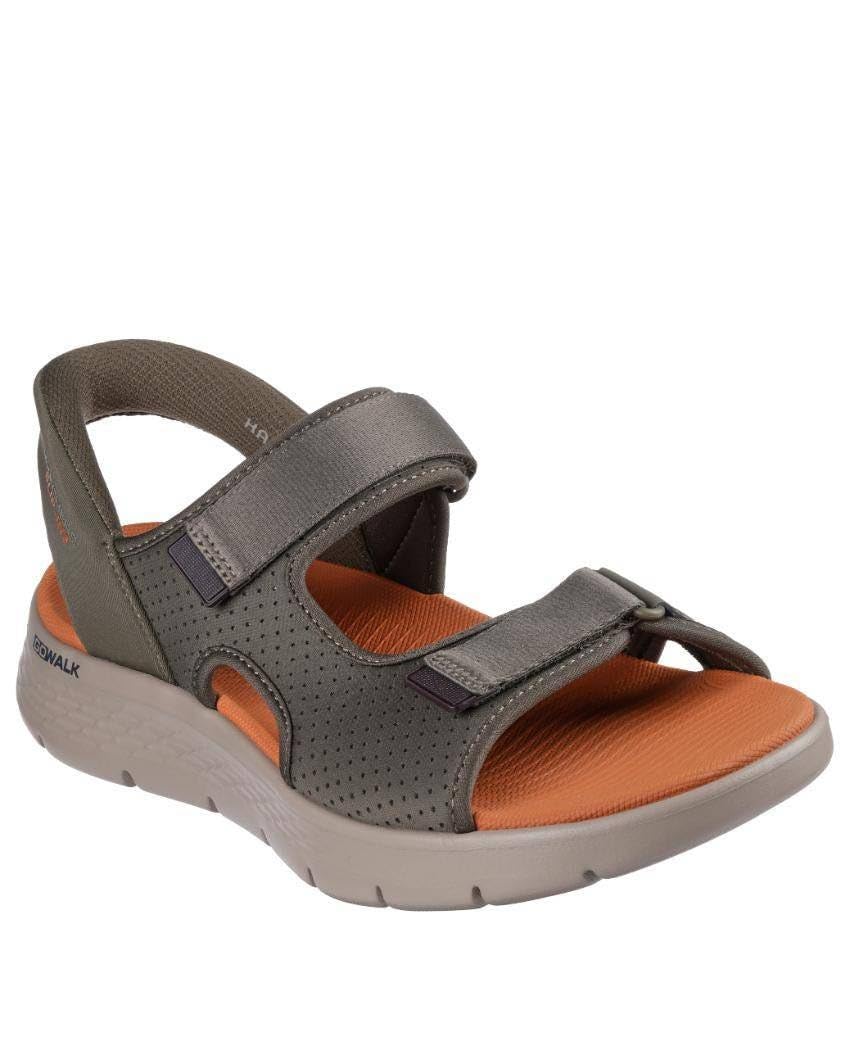 Skechers Herren Go Walk Flex Sandal Easy EntrySport Sandale, grün, 43 EU