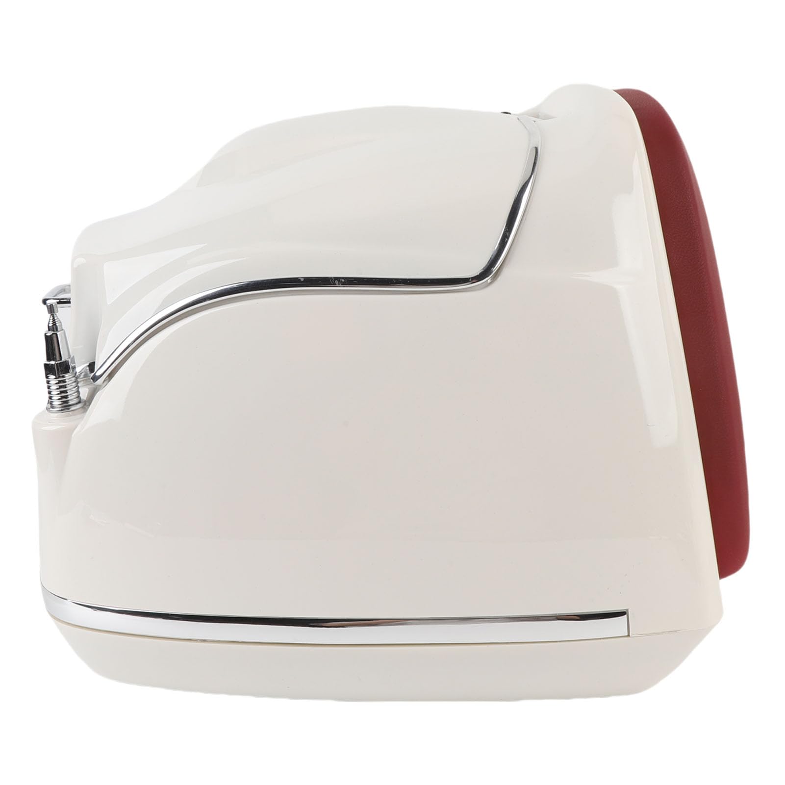Baúl para Motocicleta, 38 L, Resistente Al Agua, Ajuste Universal, Placa Base con Cerradura de Llave, Estuche de Almacenamiento para Maletero, Apto para Scooters, Material ABS Duradero (White)