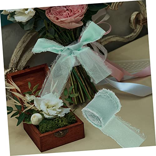 Rubans de décoration pour mariage artisanat bouquets chiffon frangé - 3