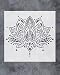 GSS Designs Lotus Flower Mandala Wall Stencil Template (12x12 Inch) - Yoga Studio Boho Bedroom Decor, Painting Stencils for Wood Wall Furniture Floor Tiles Fabric(SL-062)