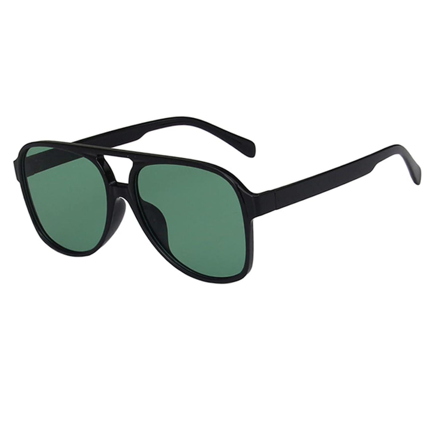 Generic Classic Round Sunglasses For Women Men Vintage Shades Large Plastic Frame 90s Bulk Green One Size