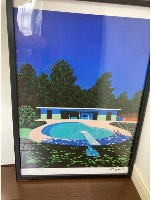 ☆値下!永井博額装済大判A2限定ポスター直筆サイン入り+ジオラマ送料