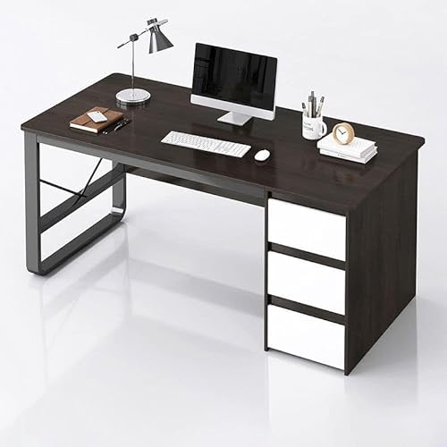 �u���b�N 120Cm �����`�I�t�B�X�f�X�N �����o��3�t�� �w���p�w�K�� �m�[�g�p�\�R���f�X�N �z�[���I�t�B�X���[�N�X�e�[�V���� ���_���f�U�C�� �ȃX�y�[�X�Ƌ�A�l�O��-55,Negro-55