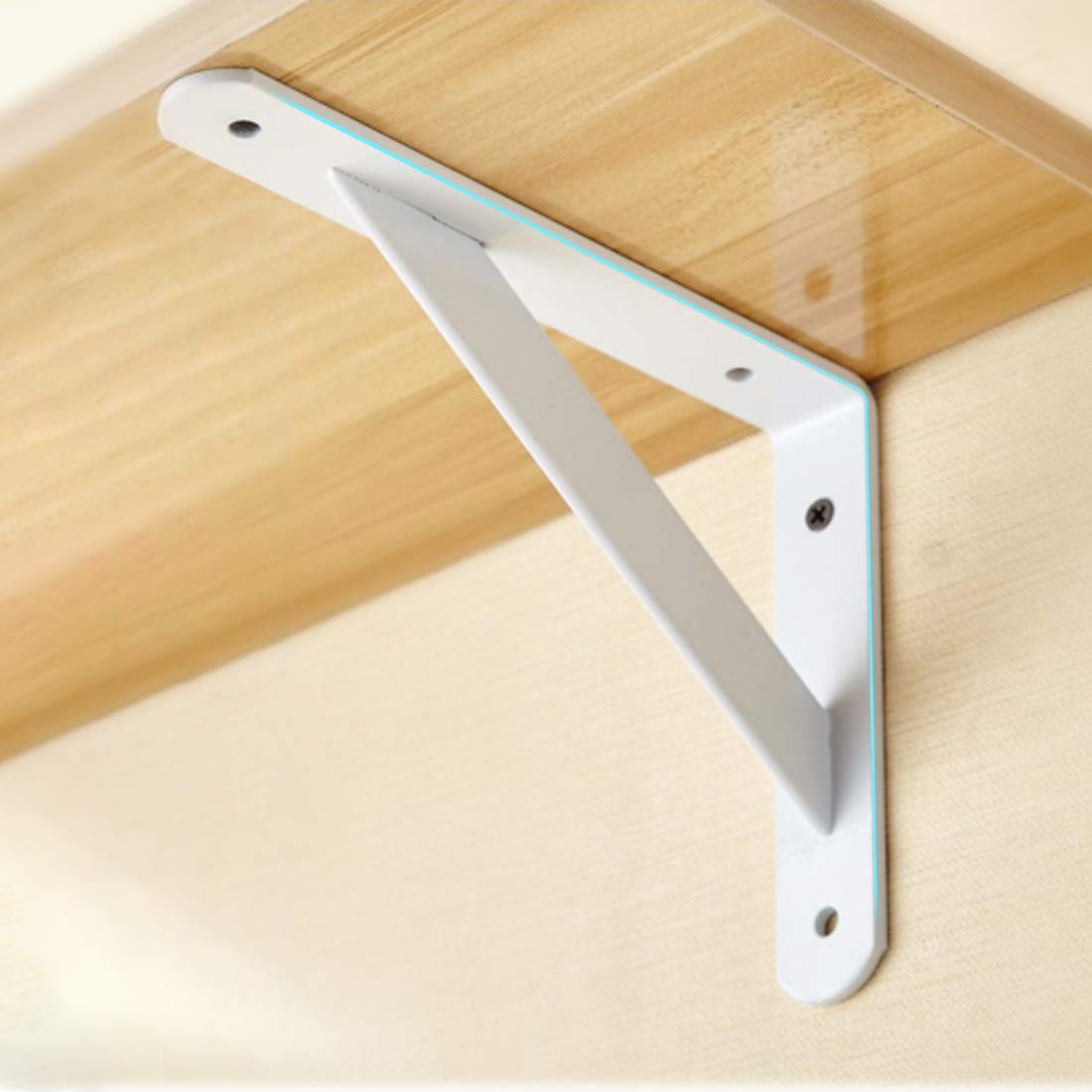 Soporte Estante Rústico 2 Pcs - Escuadras Estanterias 90 Grados Marco De Pared Blanco, Escuadra Sujeción De Pared, Ahorrar Espacio, Estante Decorativo, DIY Soportes para Baldas Flotantes 40cm