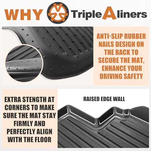 Image of TripleAliners Truck Mat Compatible with 2023-2026 Chevy Colorado & GMC Canyon 5FT Accessories, Truck Bed Mat Heavy Duty Custom Fit All Weather Protection TPE Pickup Liner, with Floor Liners