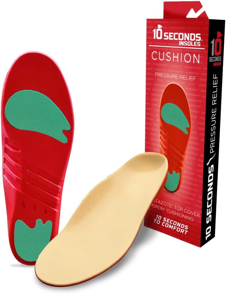 10 Seconds Pressure Relief 3020 – Ultra Cushioned – Medium Arch Support – Medium Arch Height, Trim to Fit, Molds to Foot Plastazote Memory Foam Topper (M 8, W 10) 10 Seconds Pressure Relief 3020 – Ultra Cushioned – Medium Arch Support – Medium Arch Height, Trim to Fit, Molds to Foot Plastazote Memory Foam Topper (M 8, W 10)