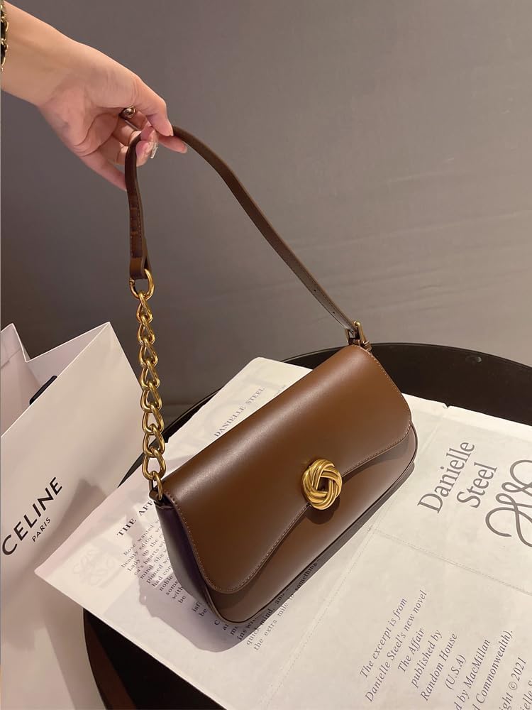 Women's shoulder bag, crossbody bag, French cute retro handbag, commuting armpit wallet - Image 2