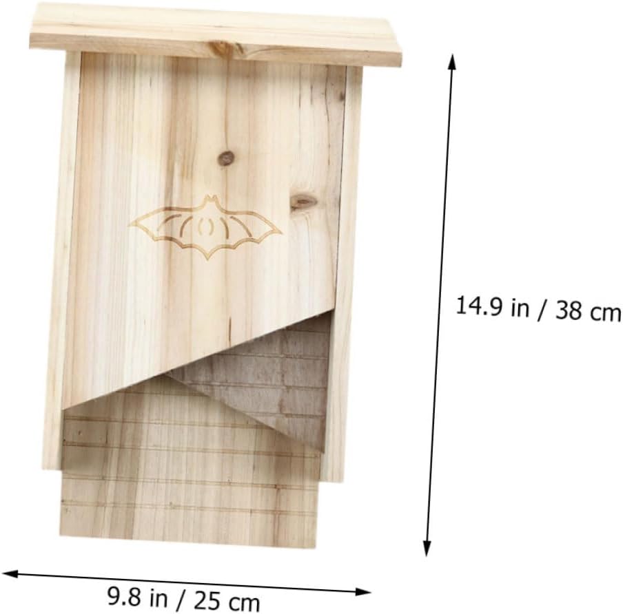 Bat House Outdoor Pet Shelter for Bats Easy to Install and Maintain Lightweight Design for Courtyard and Backyard Use